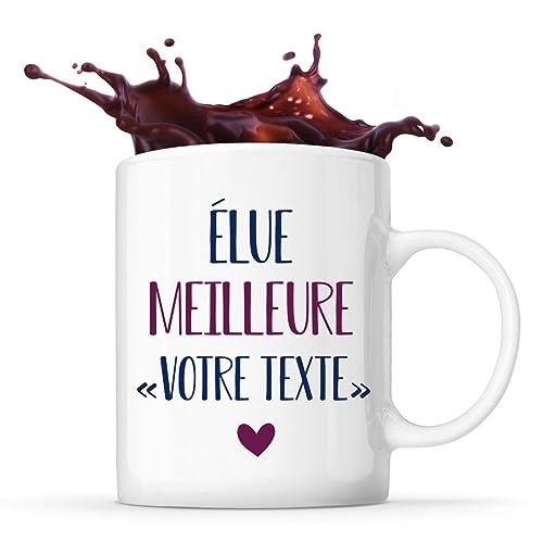 Mug personnalisable Élu(e) Meilleur(e) Métier/Prénom - Planetee