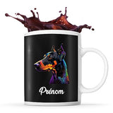 Mug personnalisable Prénom Dobermann