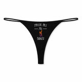 String Femme J_Peux Pas Danse Jpeux Pas - sous-Vêtement Coton Idée Cadeau Humour Saint Valentin Anniversaire