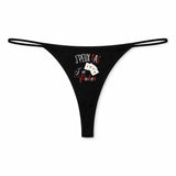 String Femme Poker Jpeux Pas - sous-Vêtement Coton Idée Cadeau Humour Saint Valentin Anniversaire
