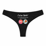 Culotte Tanga Personnalisé Femme Ping Pong - sous-Vêtement Coton Idée Cadeau Humour Saint Valentin Anniversaire