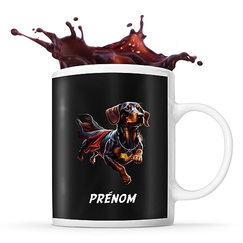 Mug personnalisable Prénom Teckel