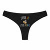Culotte Tanga Personnalisé Femme Peinture Peindre Kopia Jpeux Pas - sous-Vêtement Coton Idée Cadeau Humour Saint Valentin Anniversaire