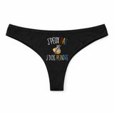 Culotte Tanga Personnalisé Femme Peinture Peindre Kopia Jpeux Pas - sous-Vêtement Coton Idée Cadeau Humour Saint Valentin Anniversaire