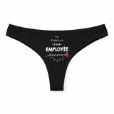 Culotte Tanga Personnalisé Femme Employee Damour - sous-Vêtement Coton Idée Cadeau Humour Saint Valentin Anniversaire