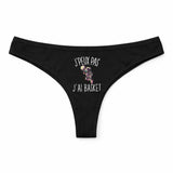 Culotte Tanga Personnalisé Femme Basketball Kopia Jpeux Pas - sous-Vêtement Coton Idée Cadeau Humour Saint Valentin Anniversaire