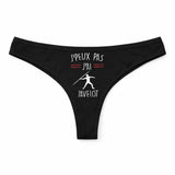 Culotte Tanga Personnalisé Femme Javelot Homme Kopia Jpeux Pas - sous-Vêtement Coton Idée Cadeau Humour Saint Valentin Anniversaire