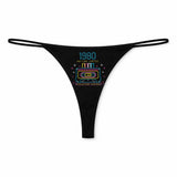 String Femme Edition Limite 1980 Edition Limitee - sous-Vêtement Coton Idée Cadeau Humour Saint Valentin Anniversaire