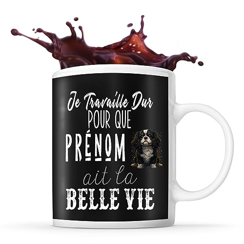 Mug personnalisable Prénom Cavalier king charles