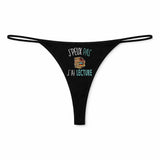 String Femme Lecture Jpeux Pas - sous-Vêtement Coton Idée Cadeau Humour Saint Valentin Anniversaire