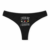Culotte Tanga Personnalisé Femme Avion en Papier Aeronautique Kopia Jpeux Pas - sous-Vêtement Coton Idée Cadeau Humour Saint Valentin Anniversaire