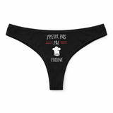 Culotte Tanga Personnalisé Femme Cuisine Kopia Jpeux Pas - sous-Vêtement Coton Idée Cadeau Humour Saint Valentin Anniversaire