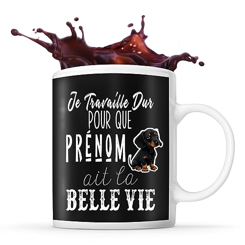 Mug personnalisable Prénom Teckel