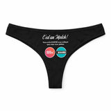 Culotte Tanga Personnalisé Femme Synthe - sous-Vêtement Coton Idée Cadeau Humour Saint Valentin Anniversaire