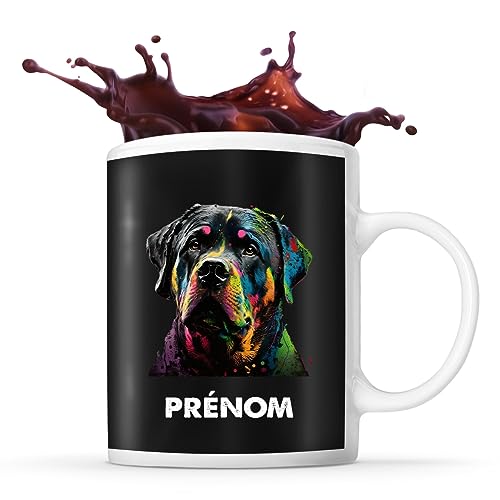 Mug personnalisable Prénom Rottweiler