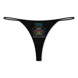 String Femme 1998 Edition Limitee - sous-Vêtement Coton Idée Cadeau Humour Saint Valentin Anniversaire