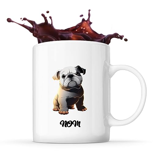 Mug personnalisable Prénom bouledogue anglais