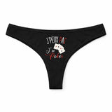 Culotte Tanga Personnalisé Femme Poker Kopia Jpeux Pas - sous-Vêtement Coton Idée Cadeau Humour Saint Valentin Anniversaire