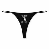 String Femme Foot Jpeux Pas - sous-Vêtement Coton Idée Cadeau Humour Saint Valentin Anniversaire