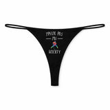 String Femme J_Peux Pas Hockey Jpeux Pas - sous-Vêtement Coton Idée Cadeau Humour Saint Valentin Anniversaire