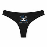 Culotte Tanga Personnalisé Femme Apnee sous L_Eau Kopia Jpeux Pas - sous-Vêtement Coton Idée Cadeau Humour Saint Valentin Anniversaire