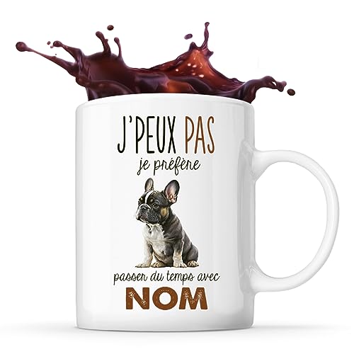 Mug personnalisable Prénom bouledogue français