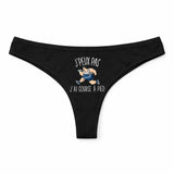 Culotte Tanga Personnalisé Femme Course A Pied Kopia Jpeux Pas - sous-Vêtement Coton Idée Cadeau Humour Saint Valentin Anniversaire