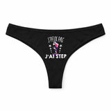 Culotte Tanga Personnalisé Femme Step Kopia Jpeux Pas - sous-Vêtement Coton Idée Cadeau Humour Saint Valentin Anniversaire