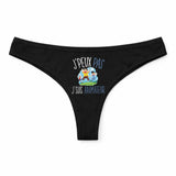 Culotte Tanga Personnalisé Femme Animateur Kopia Jpeux Pas - sous-Vêtement Coton Idée Cadeau Humour Saint Valentin Anniversaire