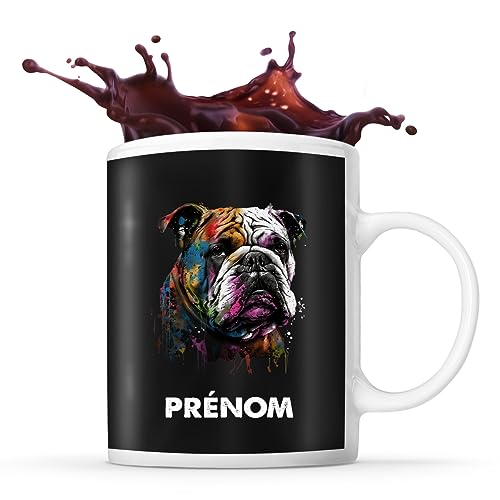 Mug personnalisable Prénom bouledogue anglais