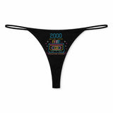 String Femme 2000 Edition Limitee - sous-Vêtement Coton Idée Cadeau Humour Saint Valentin Anniversaire