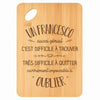 Planche bambou gravée personnalisée homme idée cadeau Fête des Pères apéro 30×20 prénom cuisine plateau fromage anniversaire noel papa papi 