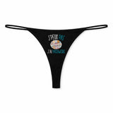 String Femme Patchwork Jpeux Pas - sous-Vêtement Coton Idée Cadeau Humour Saint Valentin Anniversaire