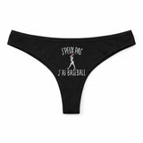Culotte Tanga Personnalisé Femme Baseball Kopia Jpeux Pas - sous-Vêtement Coton Idée Cadeau Humour Saint Valentin Anniversaire