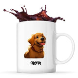 Mug personnalisable Prénom Golden retriever