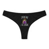 Culotte Tanga Personnalisé Femme Cirque Kopia Jpeux Pas - sous-Vêtement Coton Idée Cadeau Humour Saint Valentin Anniversaire