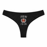 Culotte Tanga Personnalisé Femme Flag Kopia Jpeux Pas - sous-Vêtement Coton Idée Cadeau Humour Saint Valentin Anniversaire
