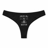 Culotte Tanga Personnalisé Femme J_Peux Pas Natation Kopia Jpeux Pas - sous-Vêtement Coton Idée Cadeau Humour Saint Valentin Anniversaire
