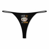 String Femme Sushi Jpeux Pas - sous-Vêtement Coton Idée Cadeau Humour Saint Valentin Anniversaire