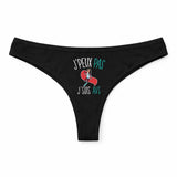 Culotte Tanga Personnalisé Femme AVS Kopia Jpeux Pas - sous-Vêtement Coton Idée Cadeau Humour Saint Valentin Anniversaire