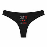 Culotte Tanga Personnalisé Femme Coinche Kopia Jpeux Pas - sous-Vêtement Coton Idée Cadeau Humour Saint Valentin Anniversaire
