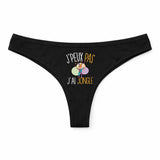Culotte Tanga Personnalisé Femme Jongle Kopia Jpeux Pas - sous-Vêtement Coton Idée Cadeau Humour Saint Valentin Anniversaire