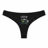 Culotte Tanga Personnalisé Femme Tennis 2 Kopia Jpeux Pas - sous-Vêtement Coton Idée Cadeau Humour Saint Valentin Anniversaire