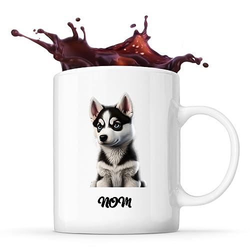 Mug personnalisable Prénom Husky de Sibérie