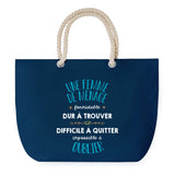 Sac de plage Bleu anse corde Une Femme de Ménage Formidable Femme