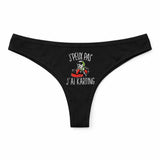Culotte Tanga Personnalisé Femme Karting Kopia Jpeux Pas - sous-Vêtement Coton Idée Cadeau Humour Saint Valentin Anniversaire