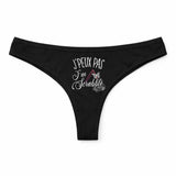 Culotte Tanga Personnalisé Femme Stock Femme M - Scrabble Kopia Jpeux Pas - sous-Vêtement Coton Idée Cadeau Humour Saint Valentin Anniversaire