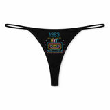 String Femme 1963 Edition Limitee - sous-Vêtement Coton Idée Cadeau Humour Saint Valentin Anniversaire