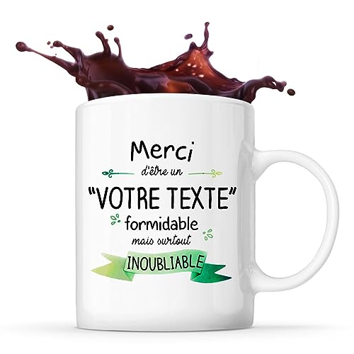 Mug personnalisable Merci Métier/Prénom Inoubliable - Planetee