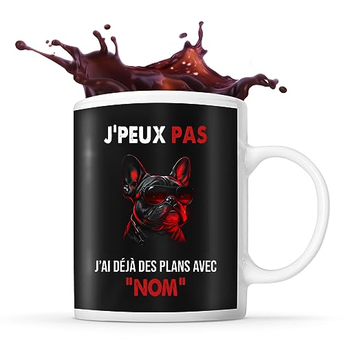 Mug personnalisable Prénom bouledogue français